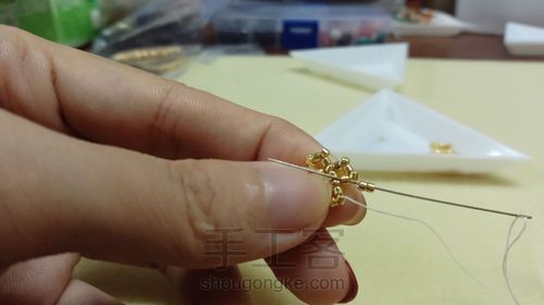 小水滴古董珠耳坠 第37步