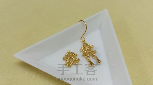 小水滴古董珠耳坠 第43步