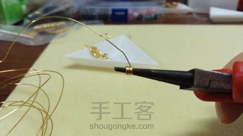 小水滴古董珠耳坠 第44步