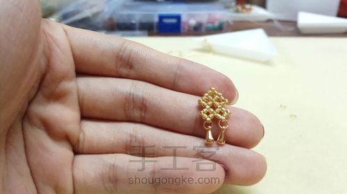 小水滴古董珠耳坠 第48步