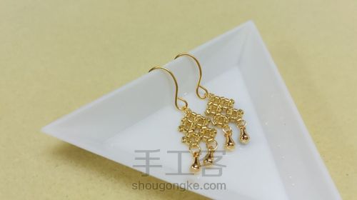 小水滴古董珠耳坠 第49步