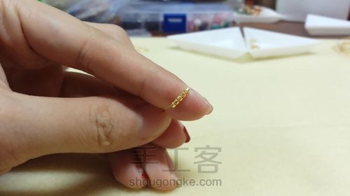 小水滴古董珠耳坠 第6步