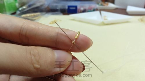 小水滴古董珠耳坠 第7步