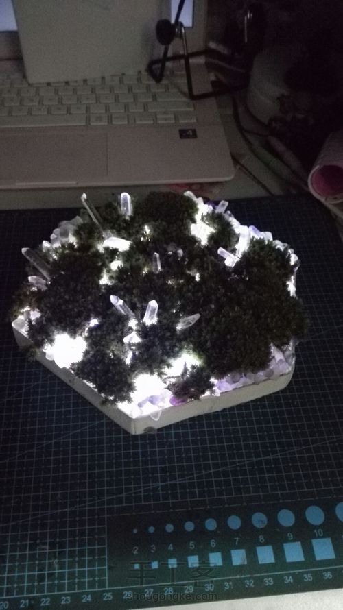 【次第】青苔水晶木制夜灯 第20步