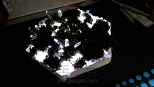 【次第】青苔水晶木制夜灯 第28步