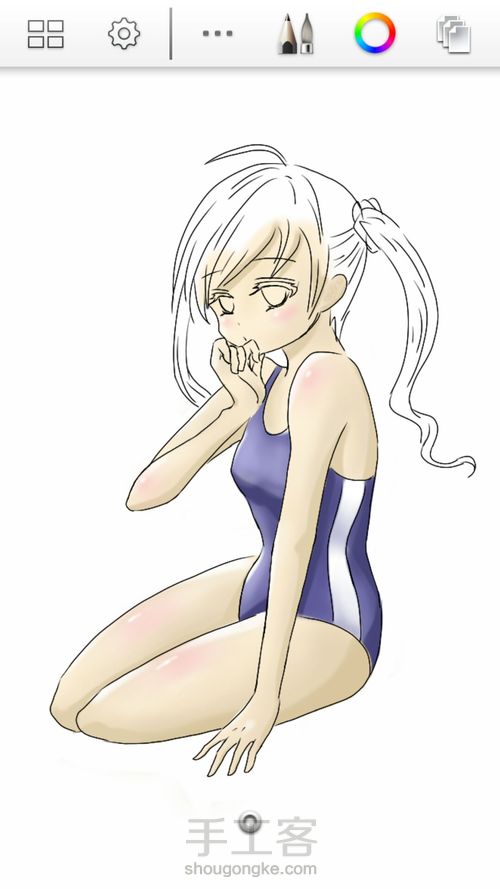 泳装少女 第4步