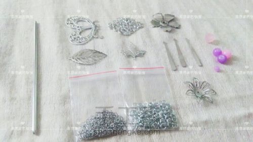 仿【蝶恋花叶】古风流苏步摇簪 第2步