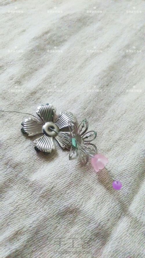 仿【蝶恋花叶】古风流苏步摇簪 第11步