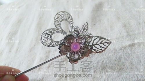 仿【蝶恋花叶】古风流苏步摇簪 第18步