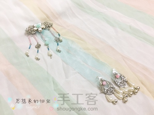 原创【夕晗】古风日常流苏发带改良发夹 第20步