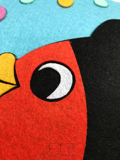 大鱼不织布粘贴画 第20步