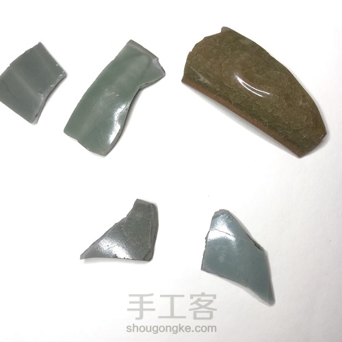 南宋龙泉窑瓷片银胸针（定制） 第1步