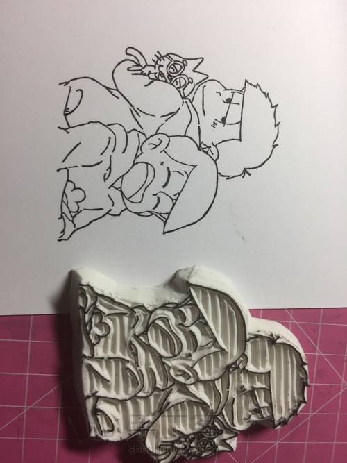 色松橡皮章 第9步