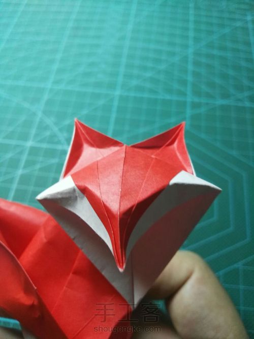 折纸小狐狸的教程——来自于折纸的白叔视频 第40步