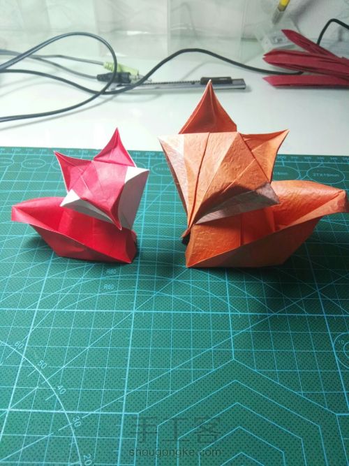折纸小狐狸的教程——来自于折纸的白叔视频 第41步