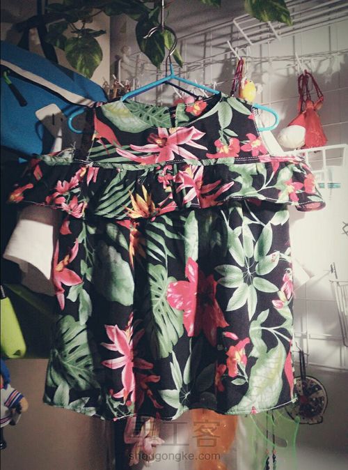 给宝宝的露肩小上衣~ 第8步