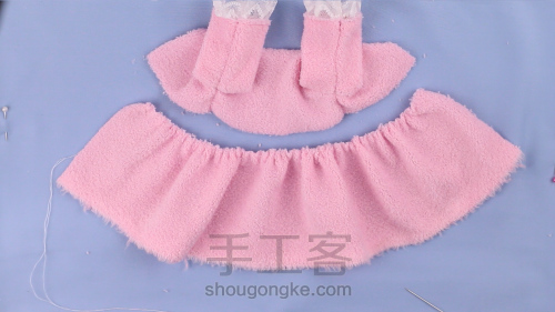 娃娃的可爱粉色兔外套 第12步