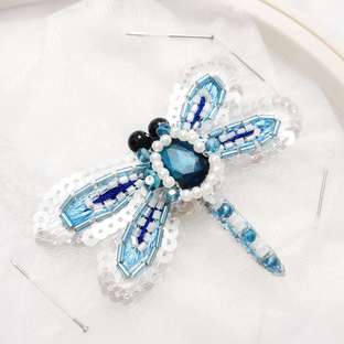 夏日清凉·法绣蓝蜻蜓