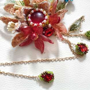 法绣胸针：暮辞·壹