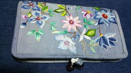 为了诗和远方~牛仔绣花护照夹 第14步