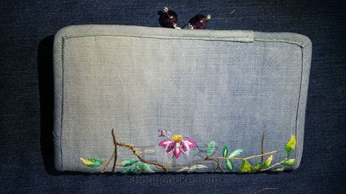 为了诗和远方~牛仔绣花护照夹 第15步