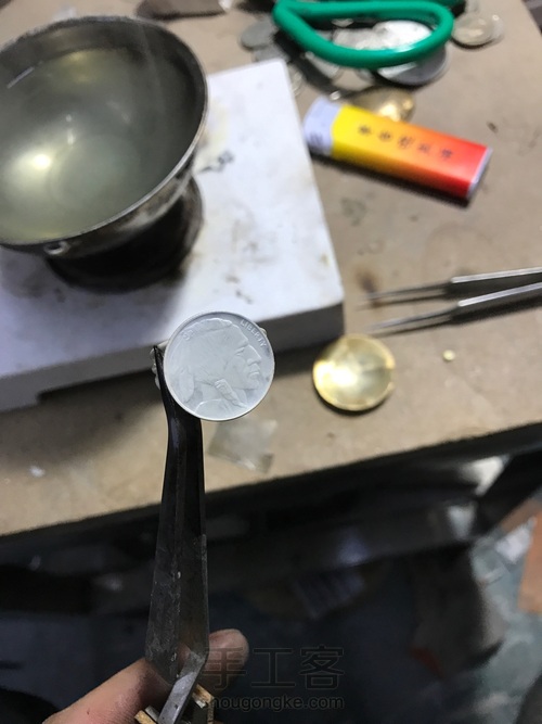 教你做一个复古硬币戒指 第6步