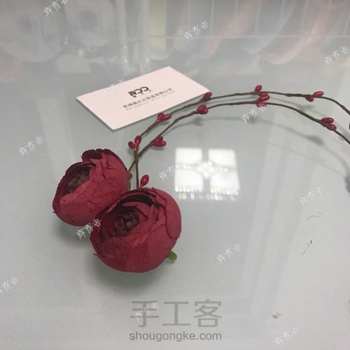 仿钟丽缇大婚团扇手捧花 第11步