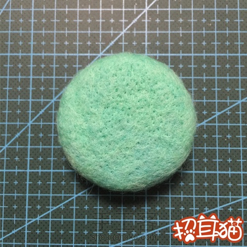 【招耳猫】羊毛毡教程之可爱蓝色猫咪 第1步