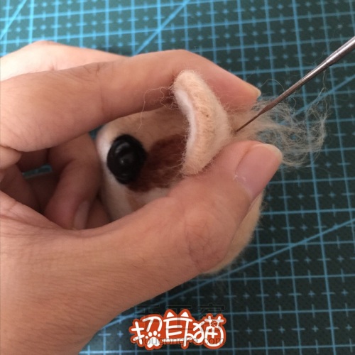 【招耳猫】羊毛毡教程之松鼠胸针 第21步