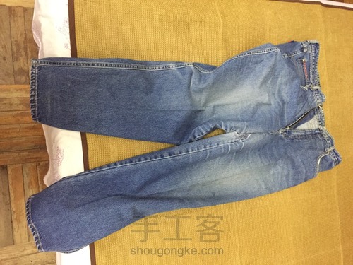 牛仔裤改个包 第1步