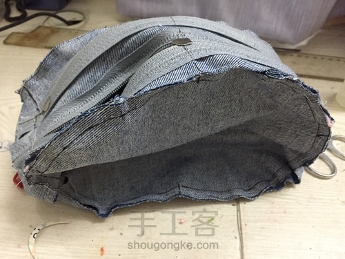 牛仔裤改个包 第15步
