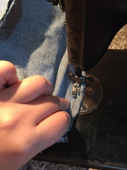 牛仔裤改个包 第16步