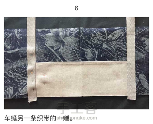 可爱的牛仔拼接小拎包 第14步