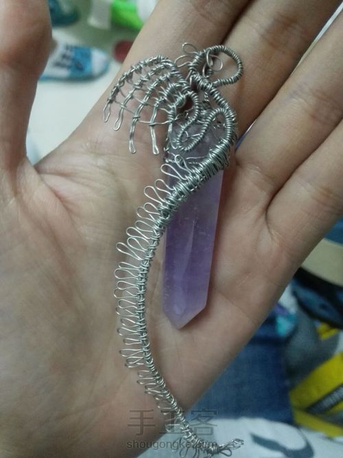 紫晶飞龙  绕线吊坠 第12步