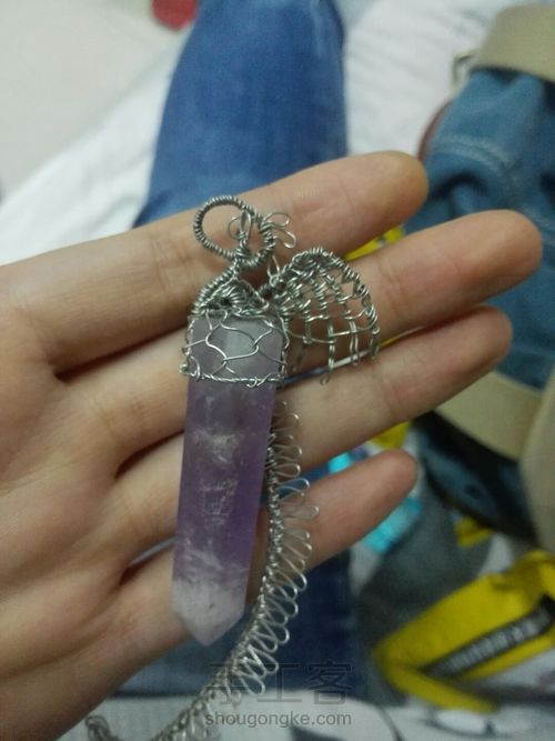 紫晶飞龙 绕线吊坠 第13步