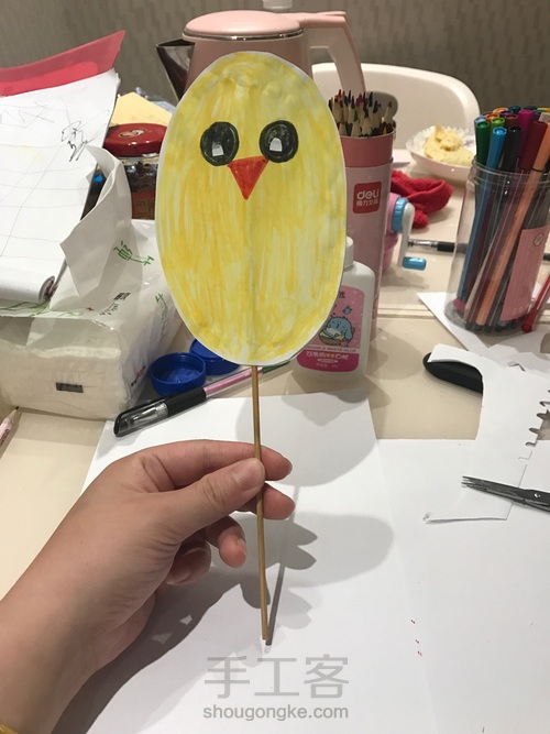 小鸡出壳咯(亲子手工) 第7步