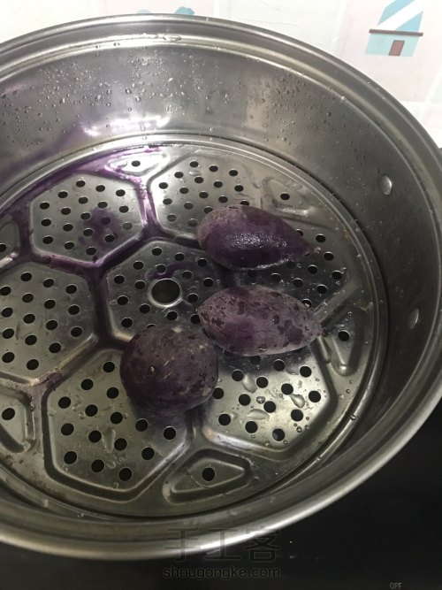 奥利奥酸奶紫薯球球～甜点 第1步