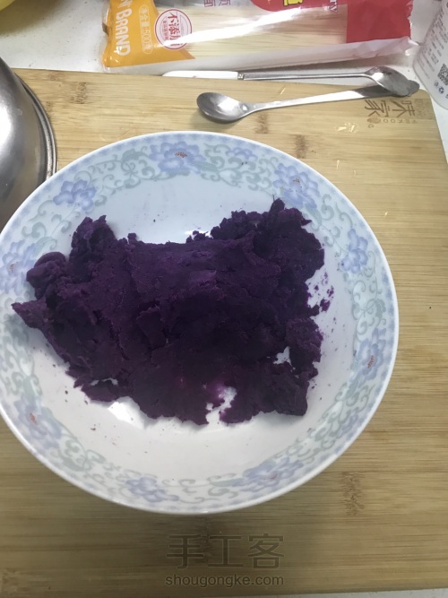 奥利奥酸奶紫薯球球～甜点 第2步