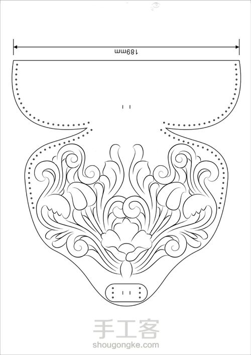 皮雕皮艺皮雕唐草随笔练习图案图纸 第7步