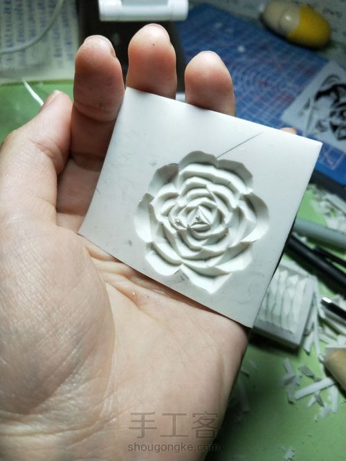 橡皮章各种留白 第9步
