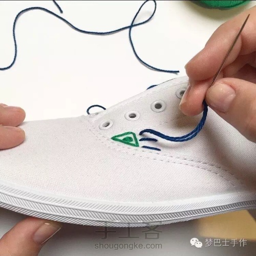 刺绣新玩法，让小白鞋更美的魔法 第4步