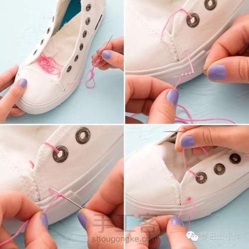 刺绣新玩法，让小白鞋更美的魔法（2） 第4步