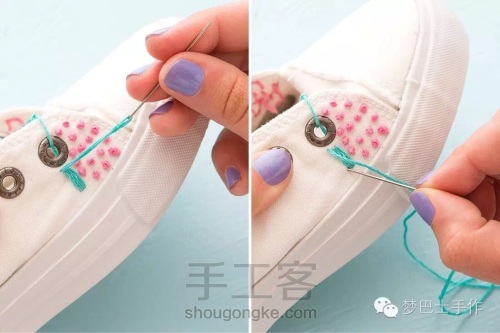 刺绣新玩法，让小白鞋更美的魔法（2） 第6步
