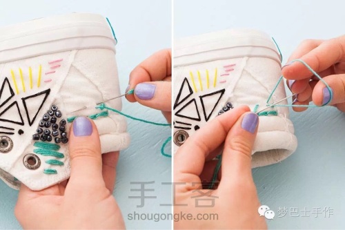 刺绣新玩法，让小白鞋更美的魔法（2） 第14步