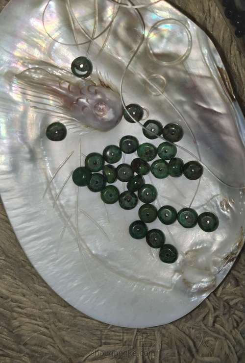 松石算盘手串 第1步
