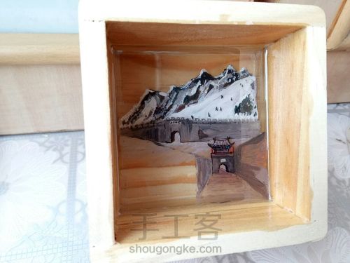 树脂画我的家乡“冰封塞外” 第11步