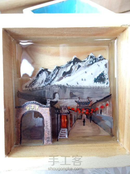 树脂画我的家乡“冰封塞外” 第18步