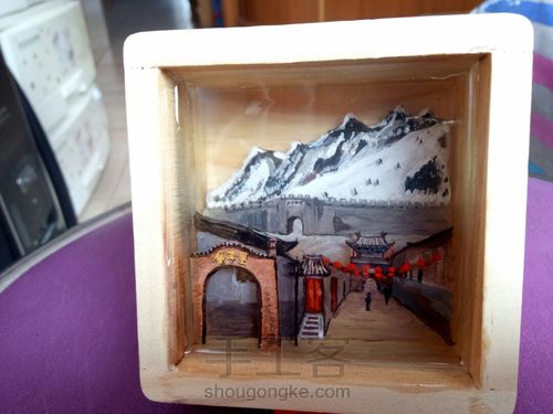 树脂画我的家乡“冰封塞外” 第19步