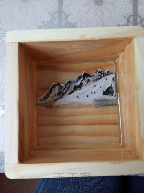 树脂画我的家乡“冰封塞外” 第4步