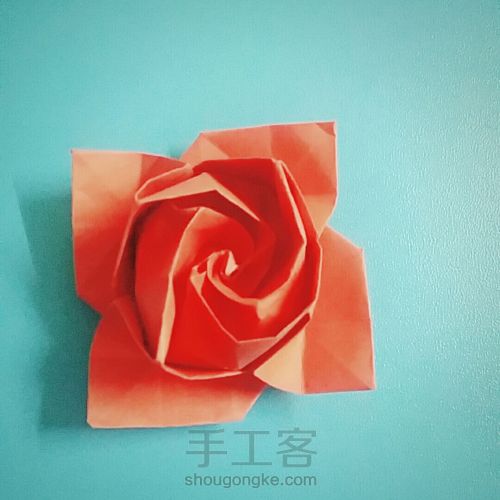 玫瑰花折纸 第21步